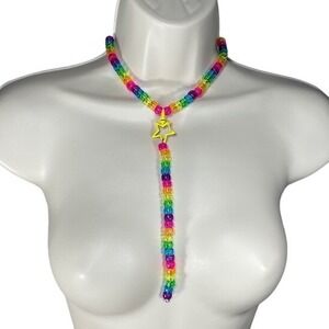 Glitter Bratz Kandi Kids Drop Star rave party Necklace